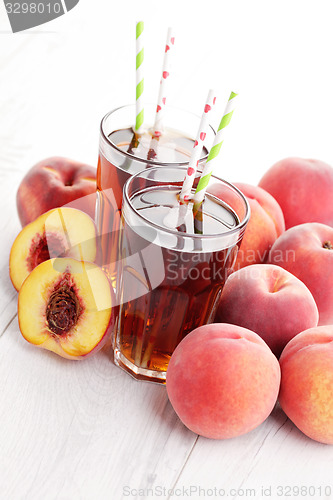 Image of peach ice tea