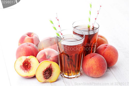 Image of peach ice tea