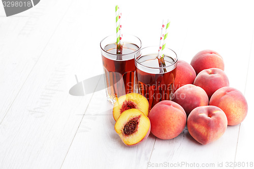 Image of peach ice tea