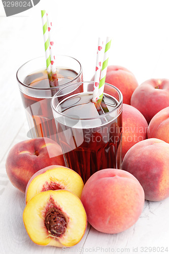 Image of peach ice tea