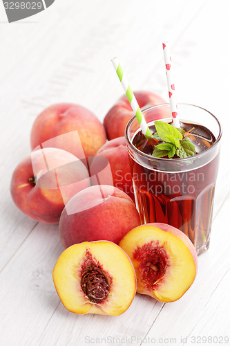 Image of peach ice tea