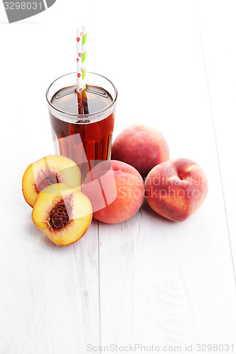 Image of peach ice tea