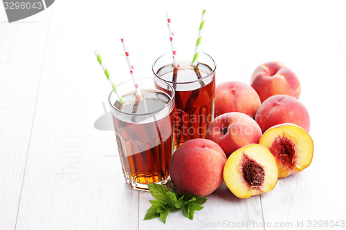 Image of peach ice tea