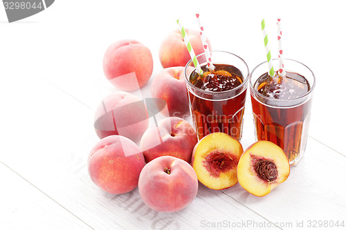 Image of peach ice tea