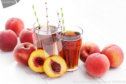 Image of peach ice tea