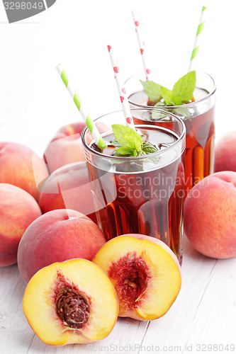 Image of peach ice tea