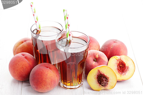 Image of peach ice tea