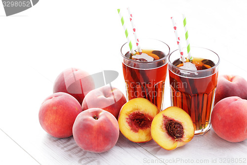 Image of peach ice tea