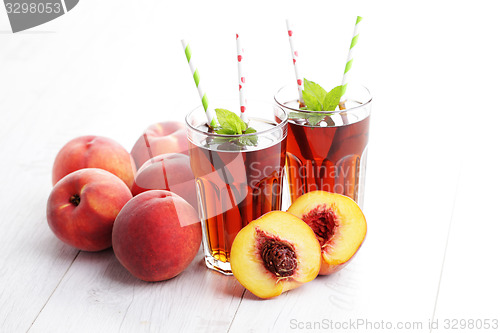 Image of peach ice tea