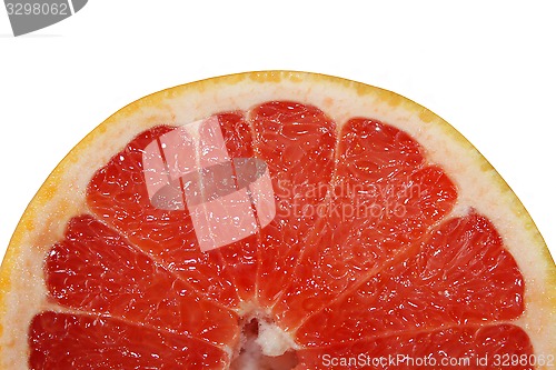 Image of grapefruit fresh sliced and isolated