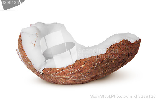 Image of One piece of coconut pulp