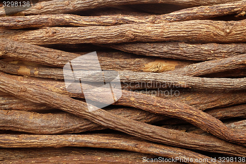 Image of Liquorice root pieces background