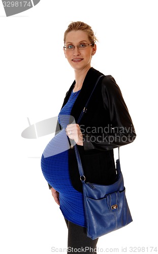 Image of Pregnant woman going out.