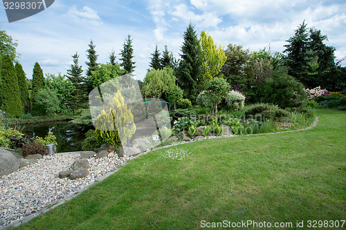 Image of Beautiful spring garden design