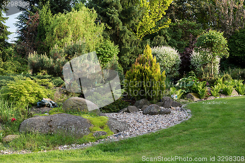 Image of Beautiful spring garden design