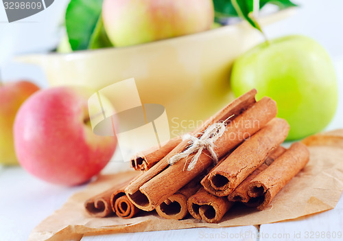 Image of cinnamon and apples