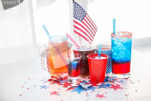 Image of drinks on american independence day party