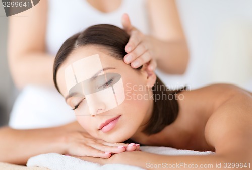 Image of beautiful woman in spa salon