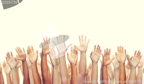 Image of human hands waving hands