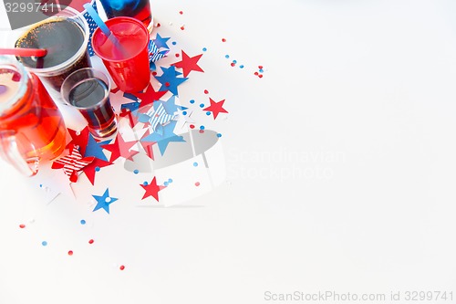 Image of drinks on american independence day party