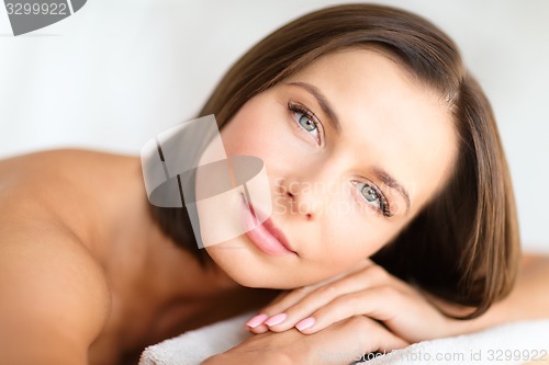 Image of beautiful woman in spa salon