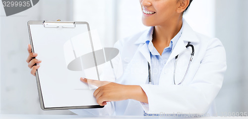 Image of doctor with blank prescription