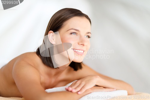 Image of beautiful woman in spa salon