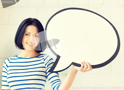 Image of smiling student with blank text bubble