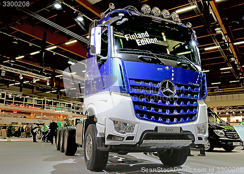 Image of Mercedes Benz Arocs 3663 Finland Edition on Display