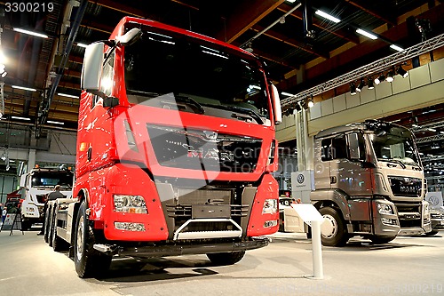 Image of New MAN Euro 6 Trucks on Display
