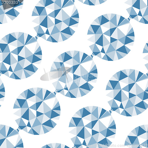Image of Geometric seamless pattern with gems. Vector illustration.