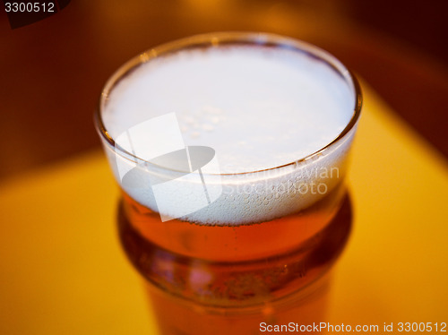 Image of Retro look Pint of British ale beer