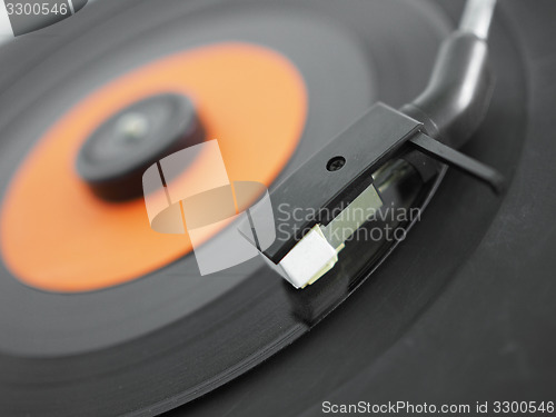 Image of Vinyl record on turntable