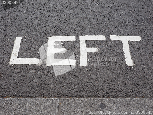 Image of Look Left sign