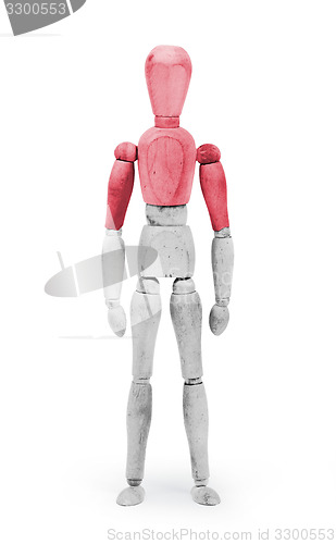 Image of Wood figure mannequin with flag bodypaint - Monaco