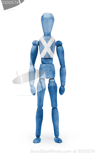Image of Wood figure mannequin with flag bodypaint - Scotland