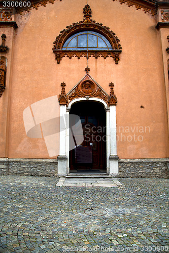 Image of  italy  lombardy     in  the azzate old   church  closed  