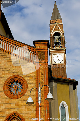 Image of in milan   old abstract in  italy  street lamp