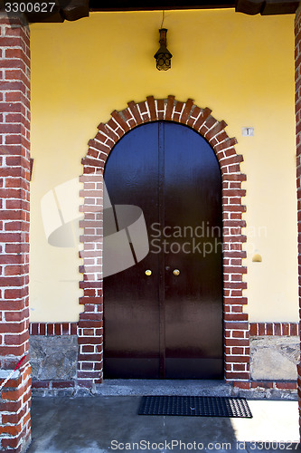 Image of europe  italy  lombardy      in  the milano   church  door     b