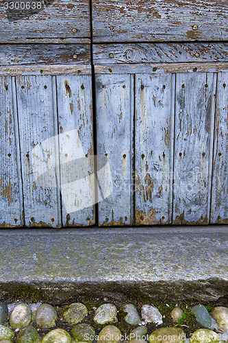 Image of abstract  house  door     in italy  lombardy  stone