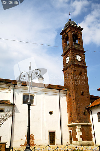 Image of in  the santo antonino  old   church  closed street lamp 