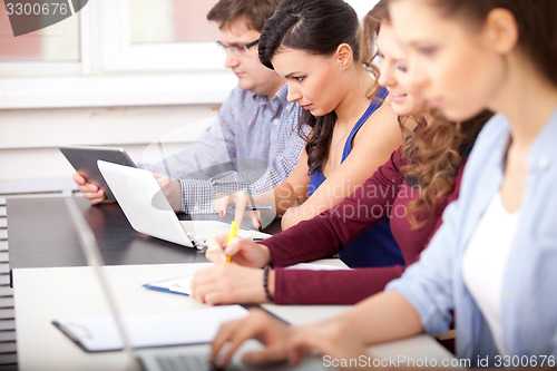 Image of students studying at school