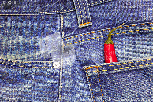 Image of peppers in a jeans pocket