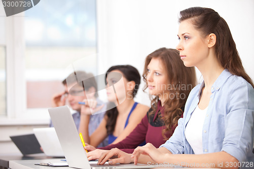 Image of students studying at school