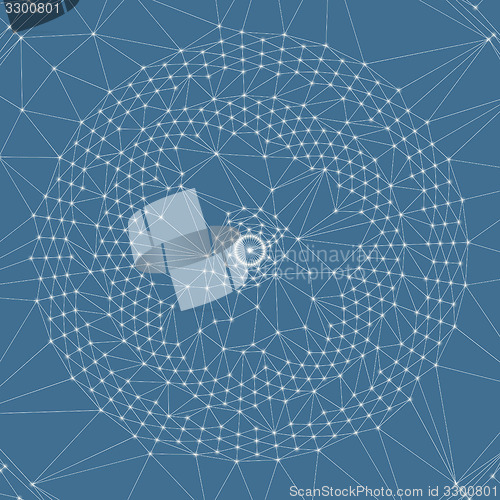 Image of Network background. 3d technology vector illustration. 