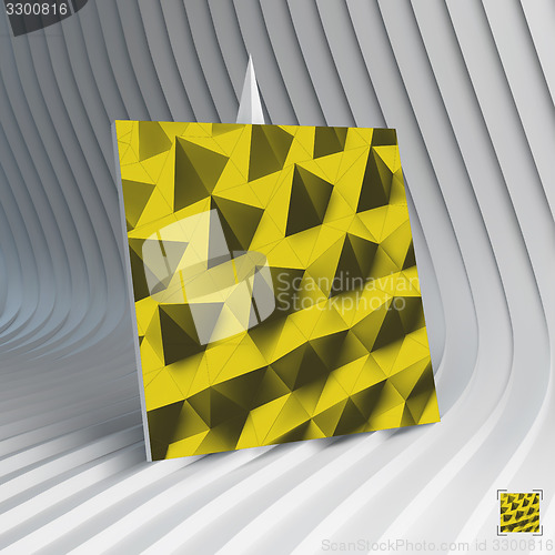 Image of Business card. Abstract geometric polygonal background. 