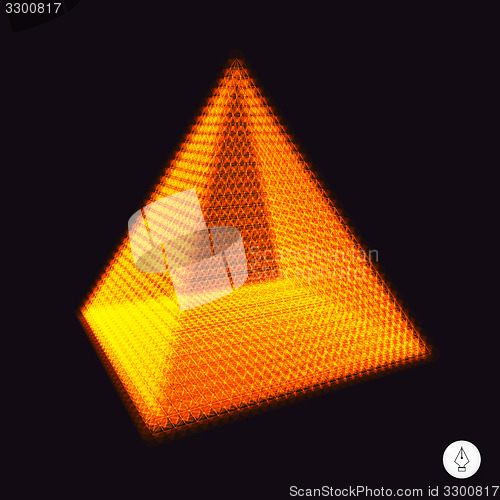 Image of Pyramid. 3d vector illustration. 