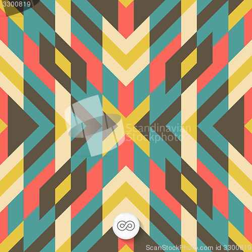 Image of Seamless mosaic pattern. Geometric background. 