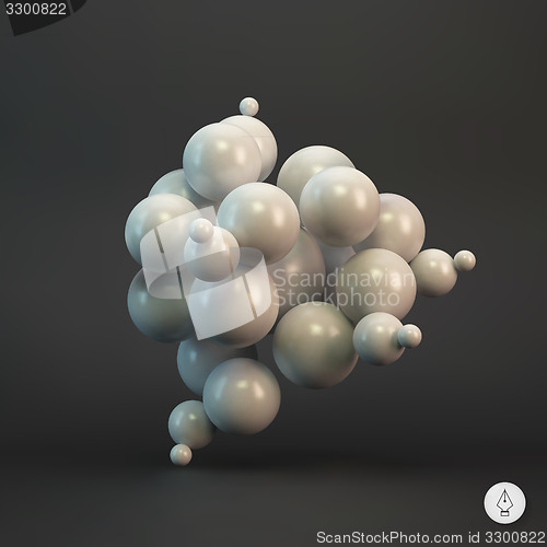 Image of 3d abstract spheres. Vector illustration. 