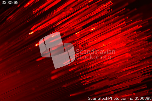 Image of optical fibres abstract blurred technology background